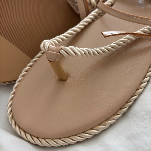 Lace Up Strap Flat Sandals Toe Thong Tie Up Gladiator Rope Summer Shoes - Picture 4 of 7